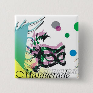 Badge Carré 5 Cm Mascarade