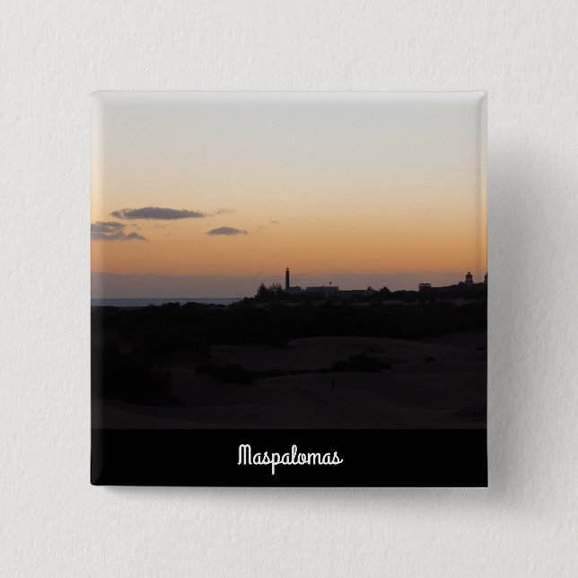 Badge Carré 5 Cm Maspalomas (Devant)
