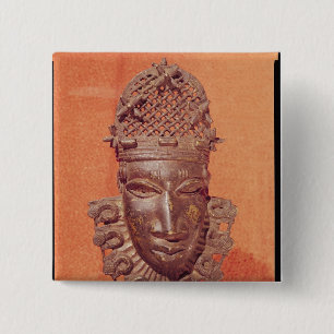 Badge Carré 5 Cm Masque, Bénin