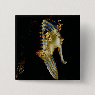 Badge Carré 5 Cm Masque d'or de Tutankhamun