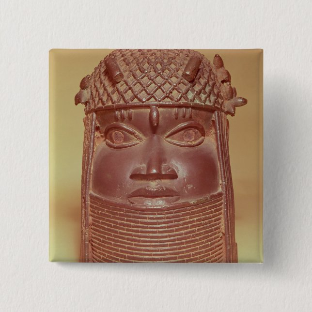 Badge Carré 5 Cm Masque du Bénin (Devant)
