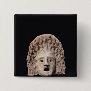 Badge Carré 5 Cm Masque tragique