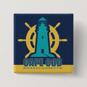 Badge Carré 5 Cm Massachusetts de Cape Cod