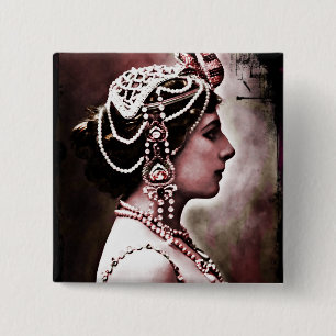 Badge Carré 5 Cm Mata Hari 1910
