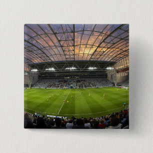 Badge Carré 5 Cm Match de football, Forsyth Barr Stadium, Dunedin