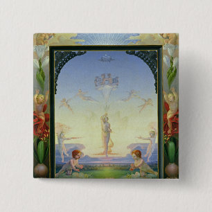 Badge Carré 5 Cm Matin, 1808
