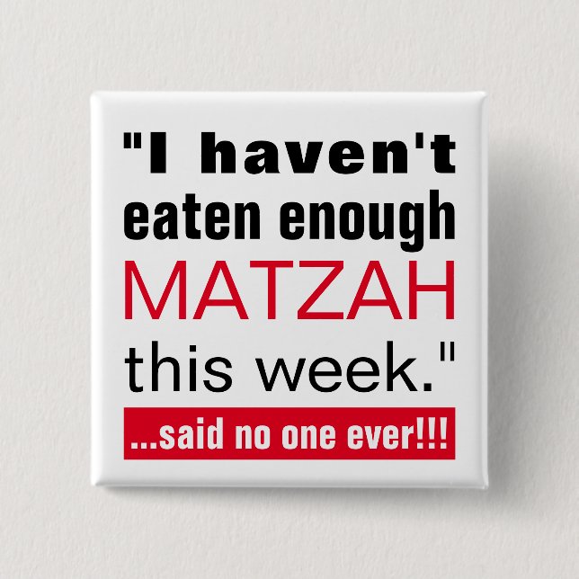 Badge Carré 5 Cm Matzah Funny (Devant)