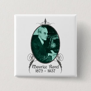 Badge Carré 5 Cm Maurice Ravel