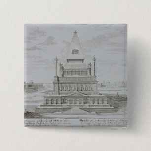 Badge Carré 5 Cm Mausolée de Halicarnassus, Bodrum, Turquie, de '