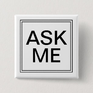 Badge Carré 5 Cm Me demander un événement professionnel simple