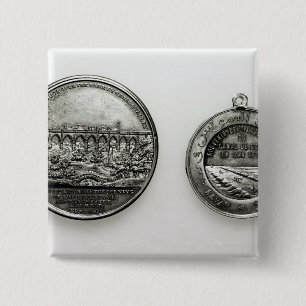 Badge Carré 5 Cm Médaille commémorant l'ouverture du Suez