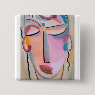 Badge Carré 5 Cm Méditation Alexej von Jawlensky Art figuratif