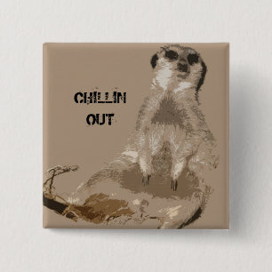 Badge Carré 5 Cm meerkat