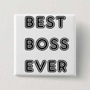 Badge Carré 5 Cm Meilleur Boss jamais