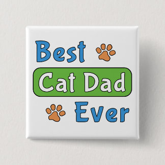 Badge Carré 5 Cm Meilleur papa chat du monde