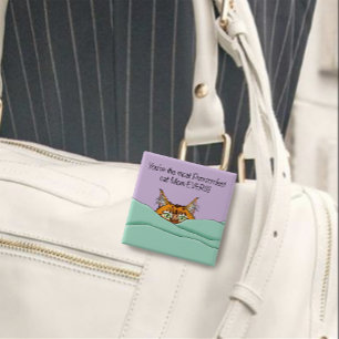 Badge Carré 5 Cm Meilleure Maman Chat Jamais ! Fête des mères