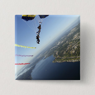 Badge Carré 5 Cm Membres de l'équipe de parachute de marine des US