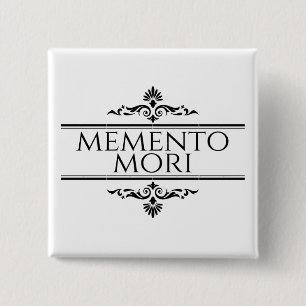 Badge Carré 5 Cm Memento Mori