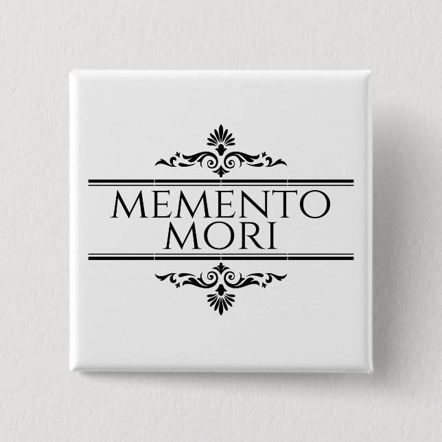Badge Carré 5 Cm Memento Mori (Devant)