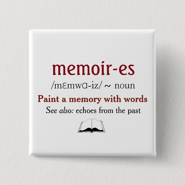 Badge Carré 5 Cm Mémoires, souvenirs - échos du passé (Devant)