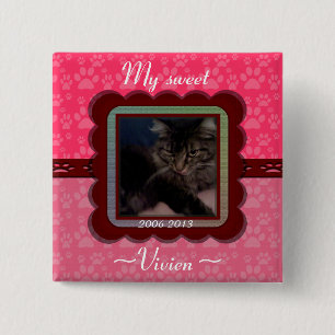 Badge Carré 5 Cm Mémorial personnalisé pour animaux de compagnie