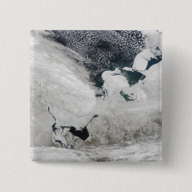 Badge Carré 5 Cm Mer blanche, Russie (Devant)