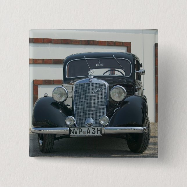 Badge Carré 5 Cm Mercedes antique (Devant)