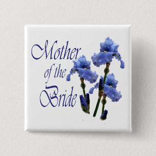 Badge Carré 5 Cm Mère de la mariée / Iris