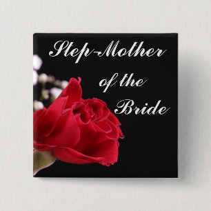 Badge Carré 5 Cm Mère d'étape de la jeune mariée