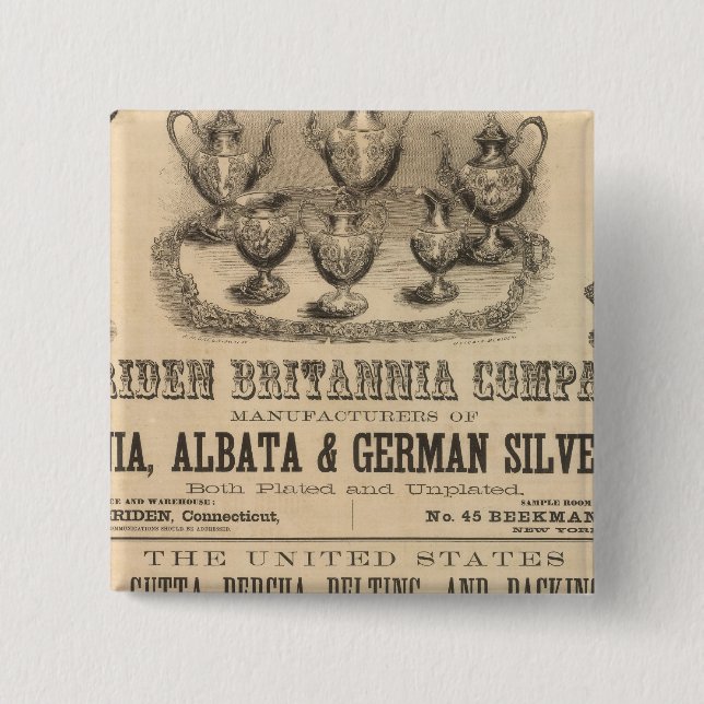 Badge Carré 5 Cm Meriden Britannia (Devant)