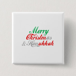 BADGE CARRÉ 5 CM MERRY CHRISTMUKKAH