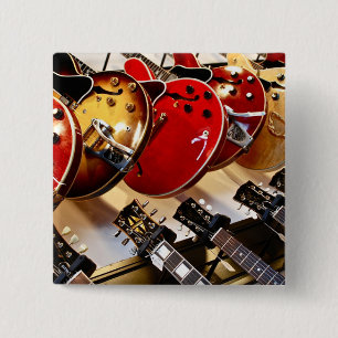 Badge Carré 5 Cm Merveilleuse guitare acoustique