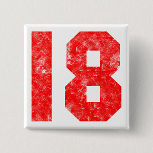 Badge Carré 5 Cm Mes 18èmes cadeaux d'anniversaire
