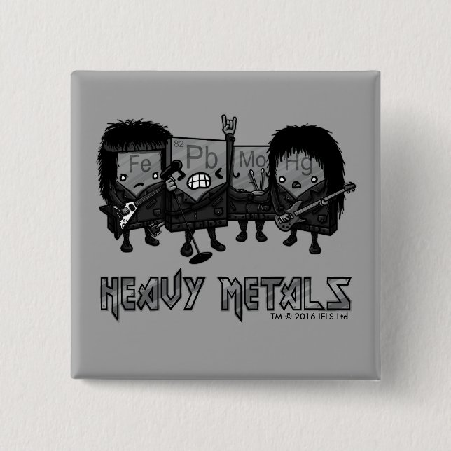 Badge Carré 5 Cm Métaux lourds (Devant)