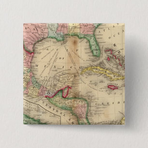 Badge Carré 5 Cm Mexique, Amérique centrale, Antilles