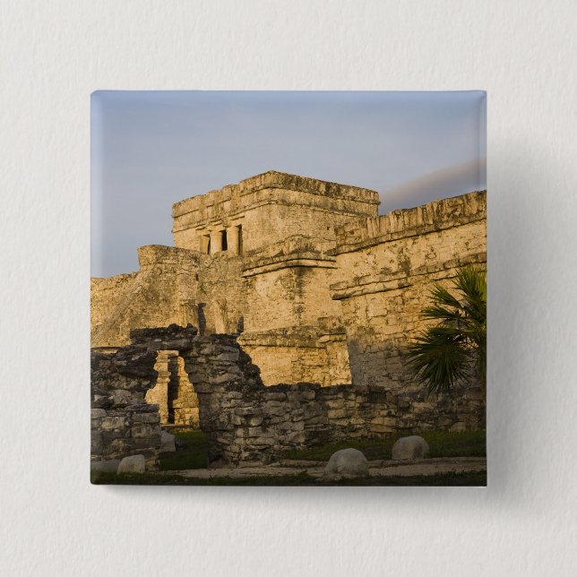 Badge Carré 5 Cm Mexique, Quintana Roo, péninsule du Yucatan, (Devant)