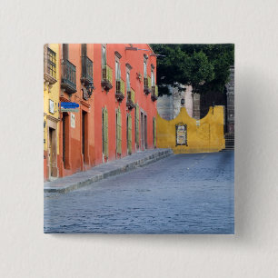 Badge Carré 5 Cm Mexique, San Miguel de Allende, Maisons le long