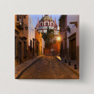 Badge Carré 5 Cm Mexique, San Miguel de Allende. Tôt le matin