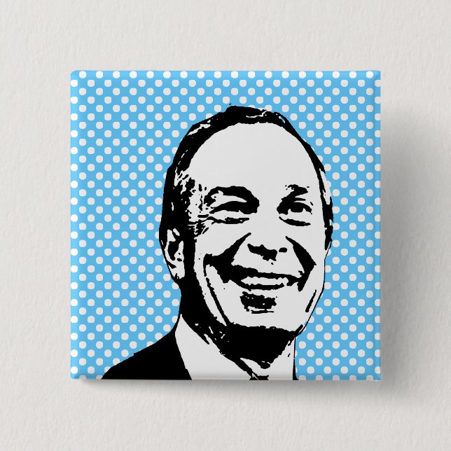 Badge Carré 5 Cm Michael Bloomberg (Devant)