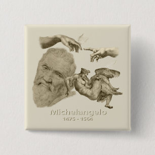 Badge Carré 5 Cm Michel-Ange