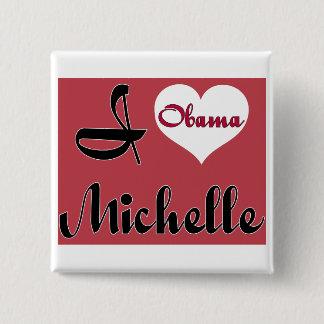 Badge Carré 5 Cm michelle obama pnk
