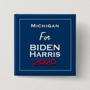 Badge Carré 5 Cm Michigan pour BIDEN HARRIS 2020 Carré