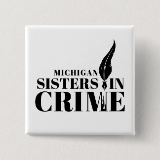 Badge Carré 5 Cm Michigan Sisters in Crime, bouton