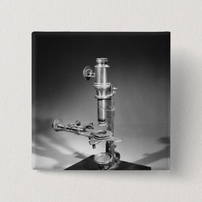Badge Carré 5 Cm Microscope (Devant)