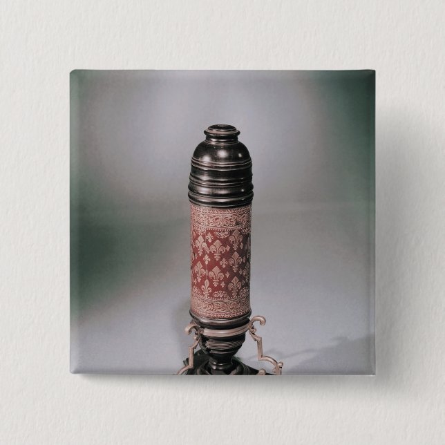 Badge Carré 5 Cm Microscope (Devant)