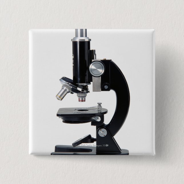 Badge Carré 5 Cm Microscope optique 2 (Devant)