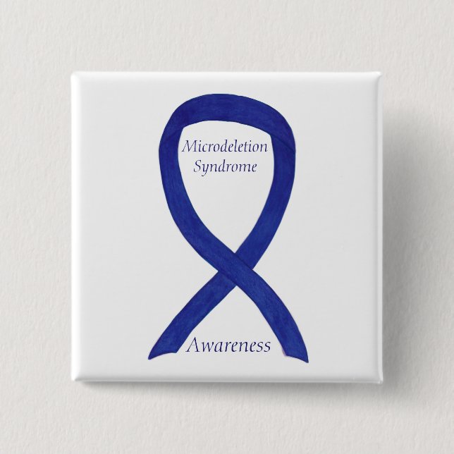 Badge Carré 5 Cm Microsuppression Syndrome Sensibilisation Ruban Pi (Devant)