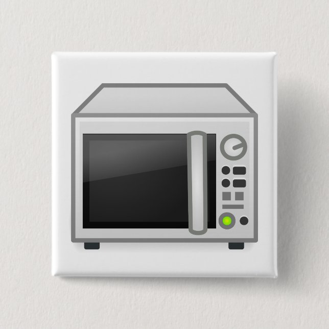 Badge Carré 5 Cm Microwave (Devant)