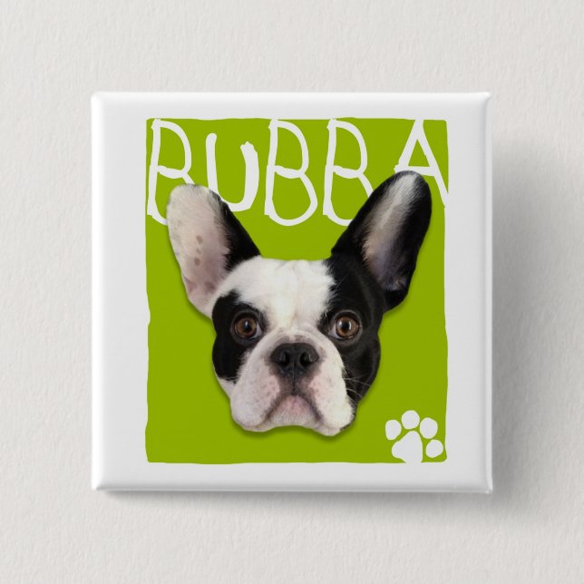 Badge Carré 5 Cm Mignon comme bouton ! (Devant)