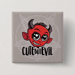 Badge Carré 5 Cm Mignonne mais mal